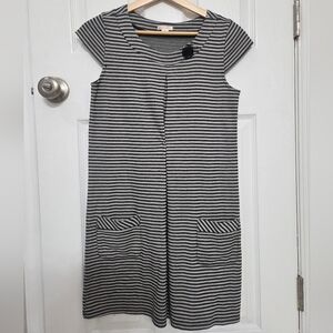 Xhilaration Monochrome Striped Knit Mini Dress